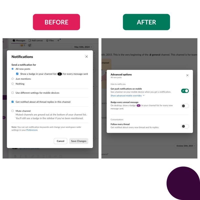 Shipping Slack's Customize Notifications Modal 🔔