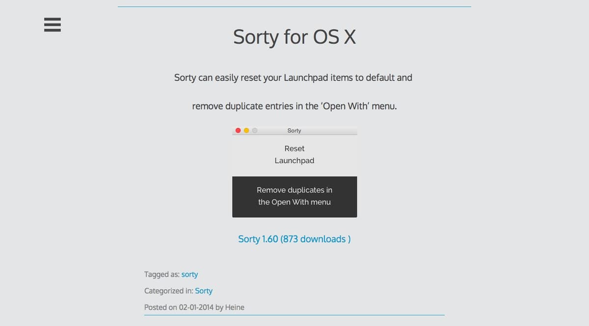 Reset Your Launchpad With Sorty